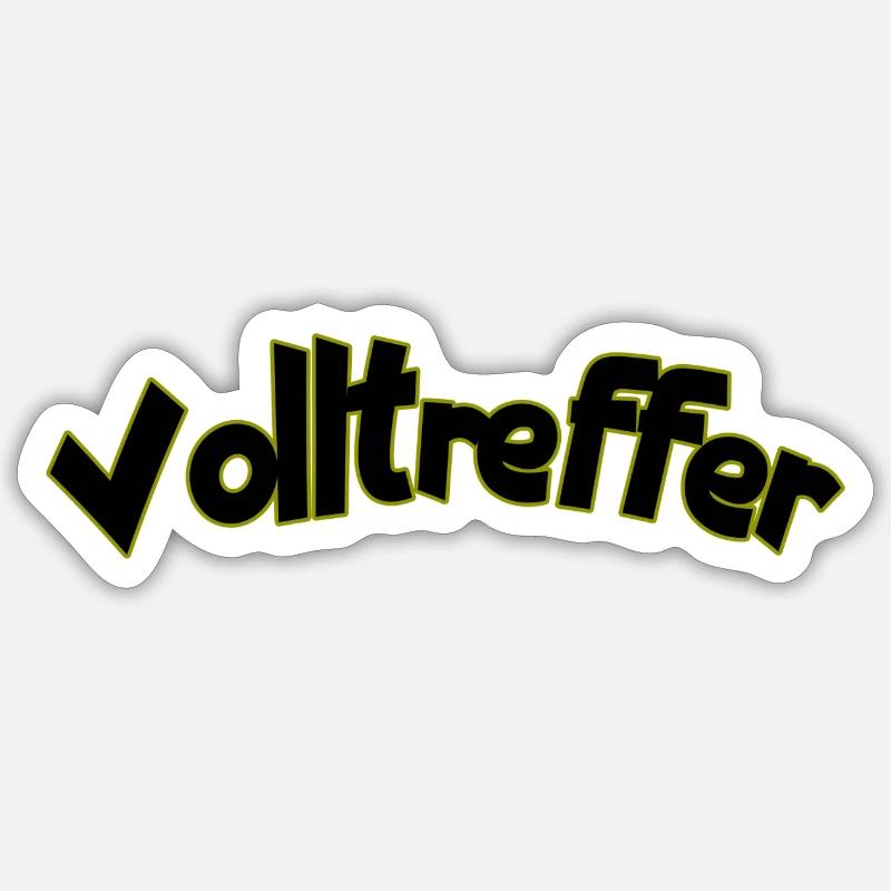 Volltreffer - Sticker Größe S (10 x 10 cm) - Mattweiß