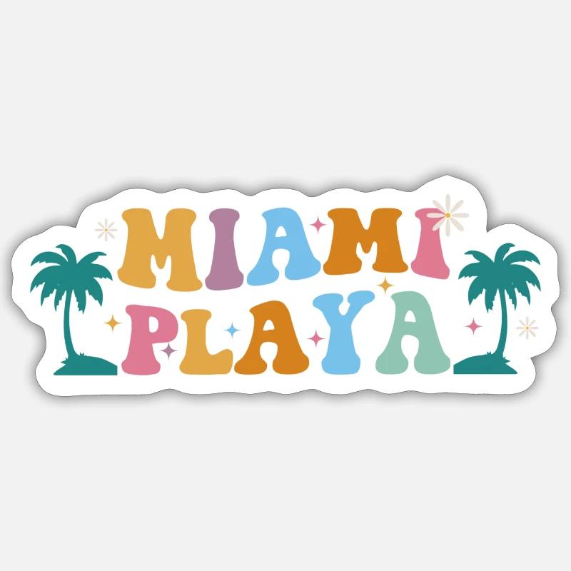 Miami Beach Sticker size S (10 x 10 cm)