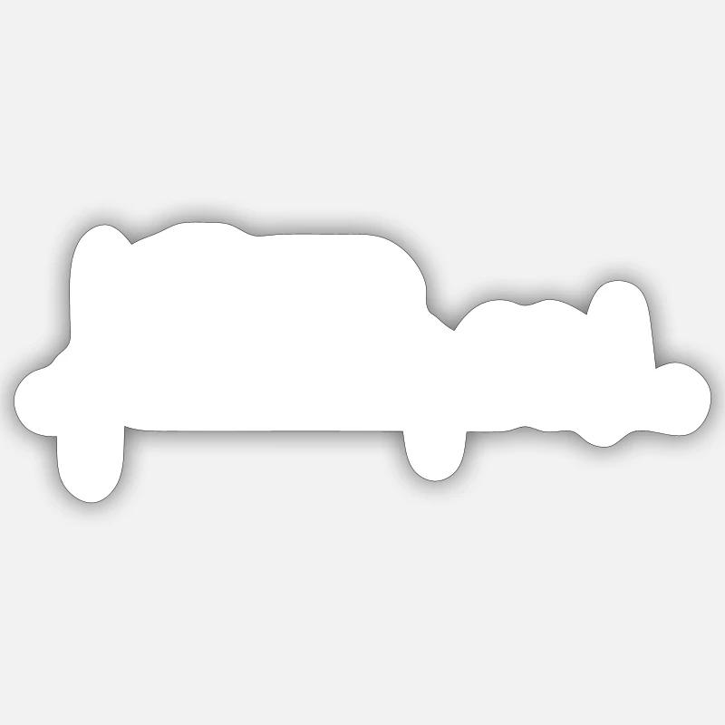 Heartbeat Camping - Sticker Größe S (10 x 10 cm) - Mattweiß