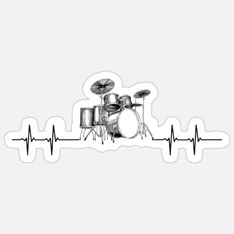 Batterie Puls2 - Sticker taille S (10 x 10 cm) - blanc mat