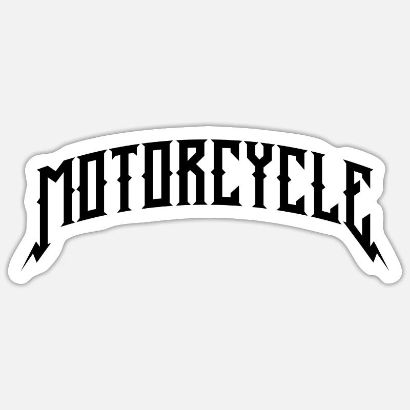 Motorcycle - Sticker Größe S (10 x 10 cm) - Mattweiß