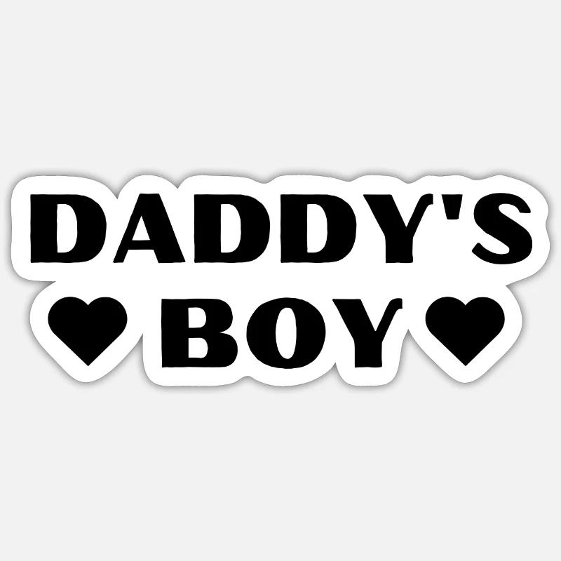 Daddy´s Boy - Sticker Größe S (10 x 10 cm) - Mattweiß