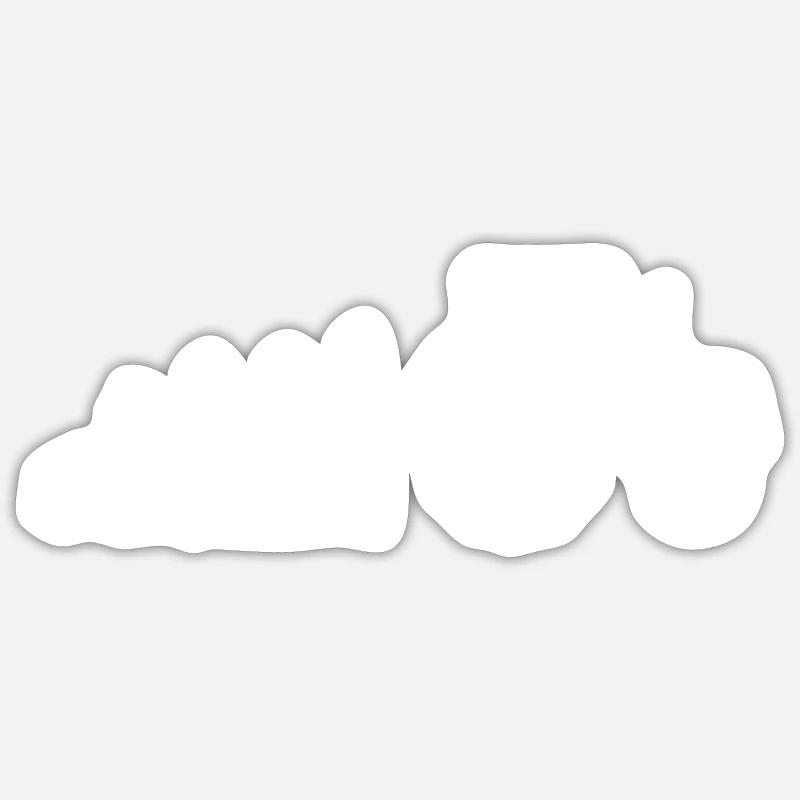 evolution tractor - Sticker size S (10 x 10 cm) - white matte