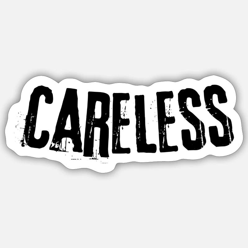Négligent - Sticker taille S (10 x 10 cm) - blanc mat