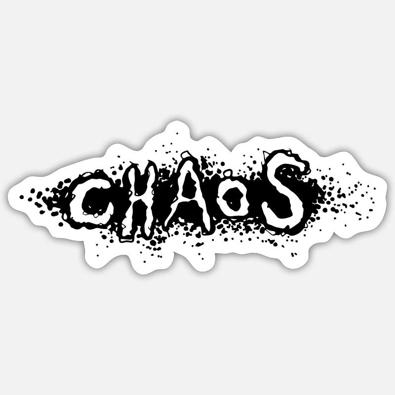 Chaos - Sticker size S (10 x 10 cm) - white matte