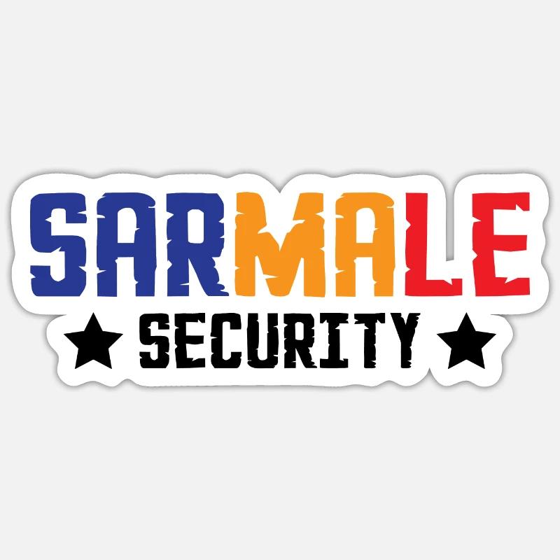 Sécurité Sarmale - Sticker taille S (10 x 10 cm) - blanc mat