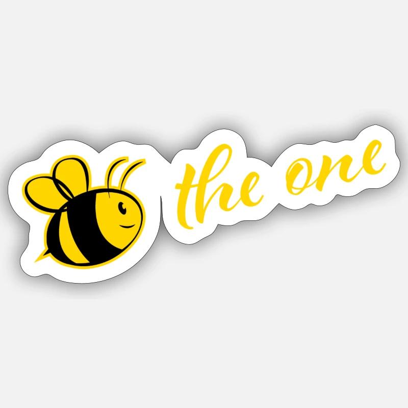 Bee the one - Sticker Größe S (10 x 10 cm) - Mattweiß