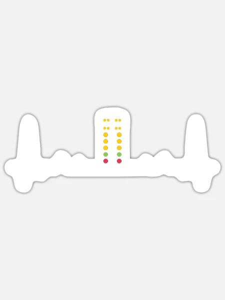 Sport Heartbeat Drag Racing - Sticker Größe S (10 x 10 cm) - Mattweiß