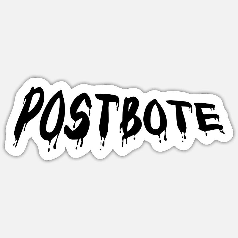 Postbote - Sticker Größe S (10 x 10 cm) - Mattweiß