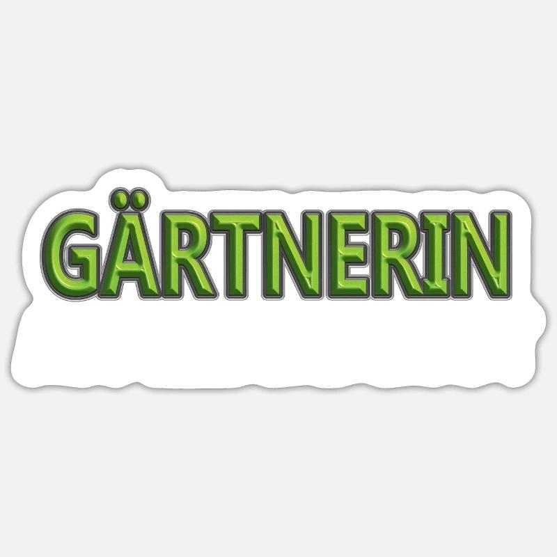 Gärtnerin - Sticker Größe S (10 x 10 cm) - Mattweiß
