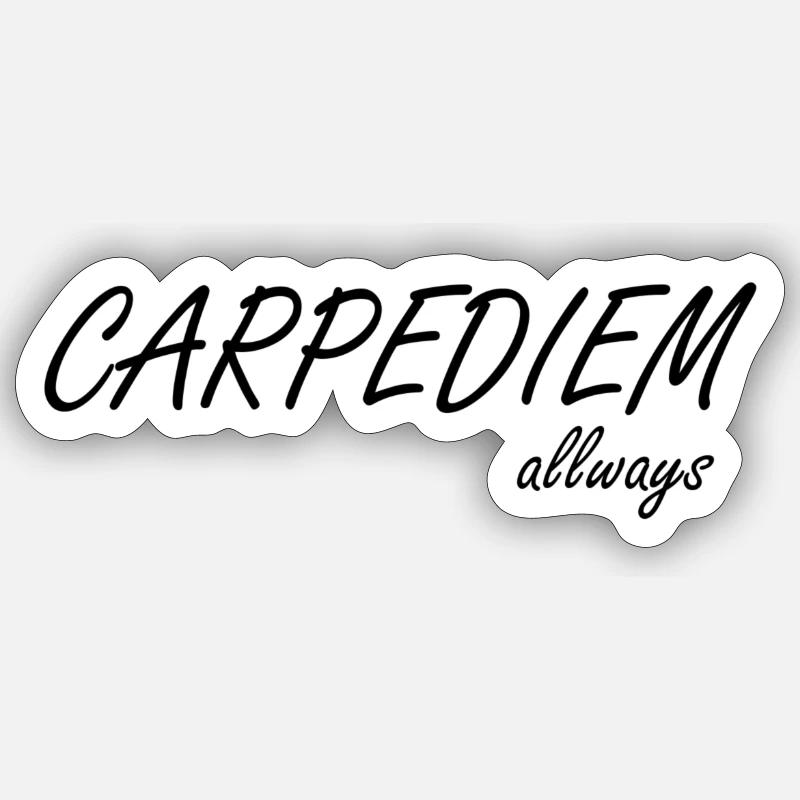 Carpediem - Sticker taille S (10 x 10 cm) - blanc mat