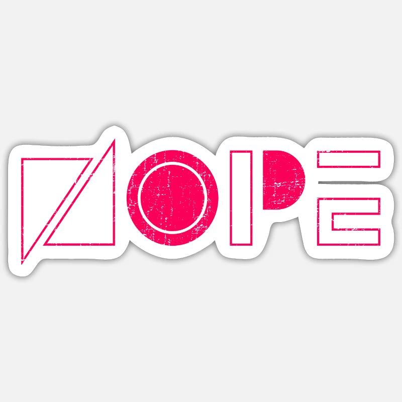 NOPE - sei kein ja-Sager! - Sticker Größe S (10 x 10 cm) - Mattweiß