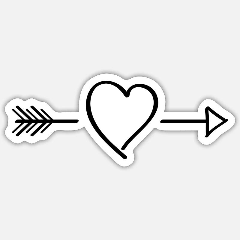 heart - Sticker Größe S (10 x 10 cm) - Mattweiß