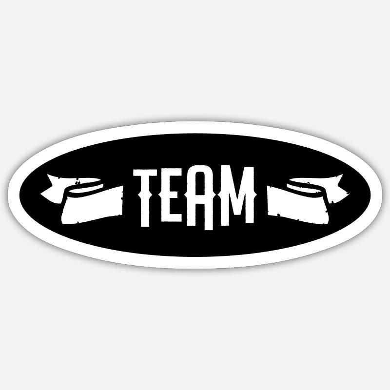 team - Sticker size S (10 x 10 cm) - white matte