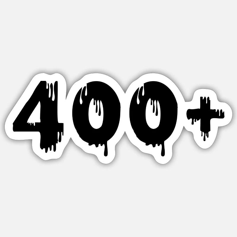 400+ - Sticker size S (10 x 10 cm) - white matte