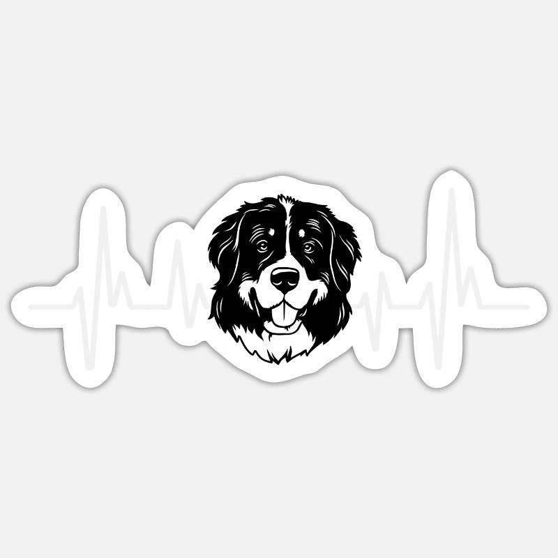 Bouvier bernois - Sticker taille S (10 x 10 cm) - blanc mat
