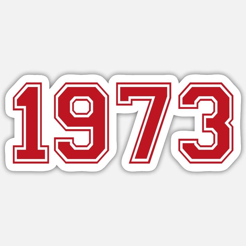 1973 - Sticker taille S (10 x 10 cm) - blanc mat