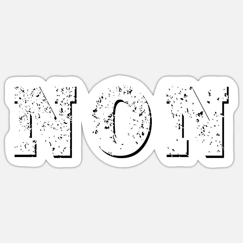 NO - Sticker size S (10 x 10 cm) - white matte