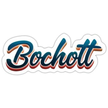 Bocholt 3D Schrift - Sticker Größe S (10 x 10 cm) - Mattweiß - Vorne