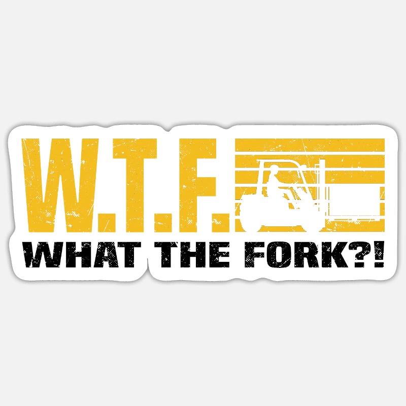 Forklift driver - Sticker size S (10 x 10 cm) - white matte