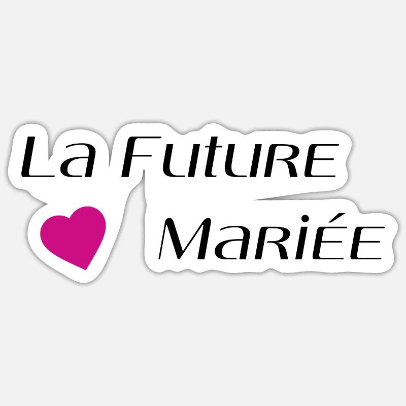 La future mariée - Sticker taille S (10 x 10 cm) - blanc mat