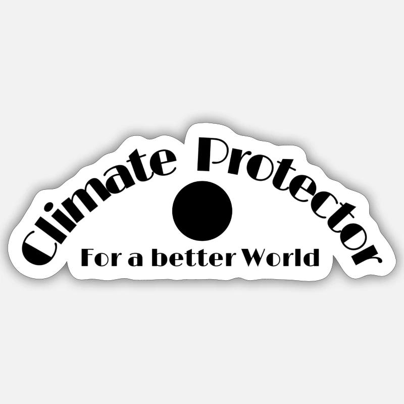 Klimaschutz Statement Climate Protector Sticker Größe S (10 x 10 cm)