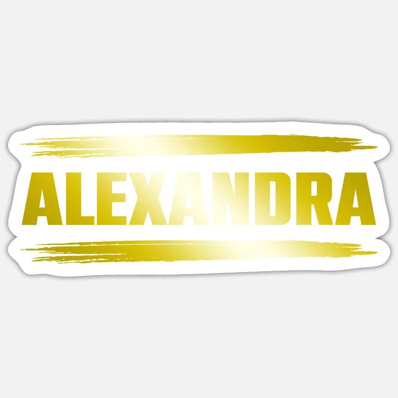 Alexandra - Sticker Größe S (10 x 10 cm) - Mattweiß
