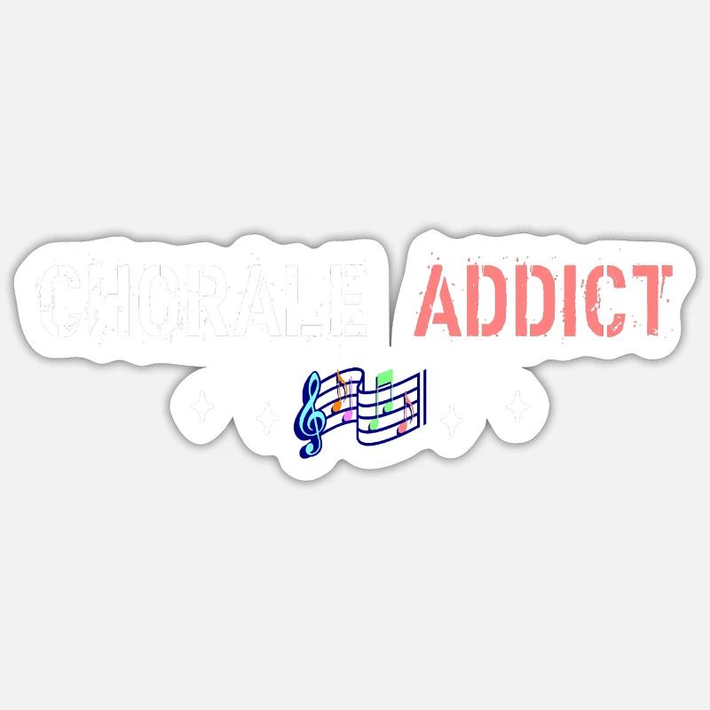 Chorale addict Sticker taille S (10 x 10 cm)