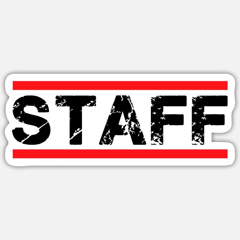 Staff - Sticker size S (10 x 10 cm) - white matte