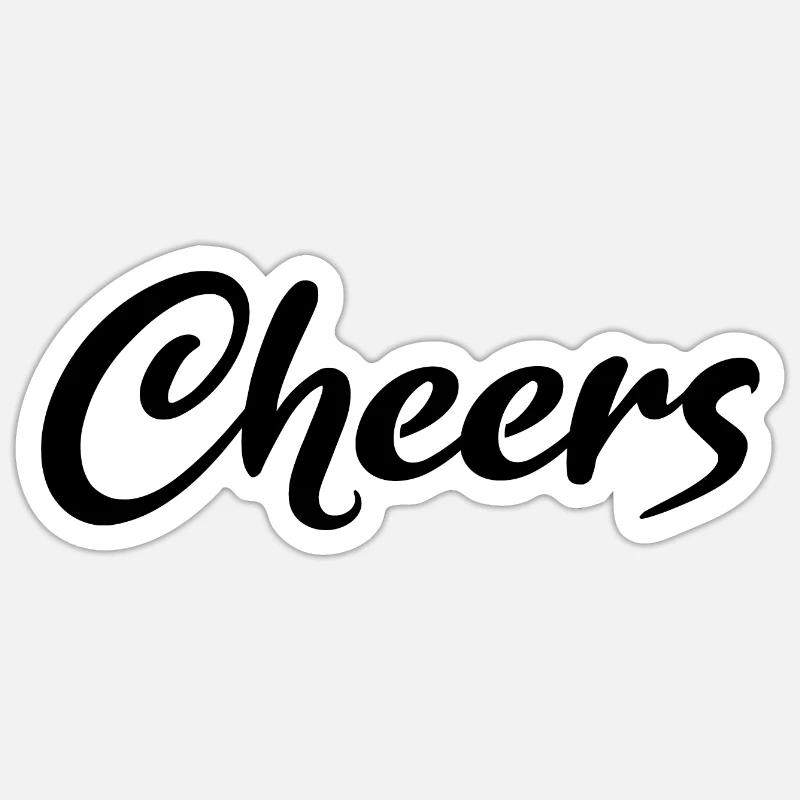 Cheers - Sticker size S (10 x 10 cm) - white matte