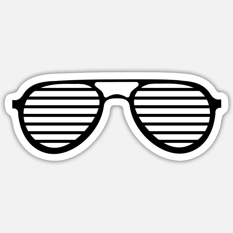 sonnenbrille - Sticker Größe S (10 x 10 cm) - Mattweiß