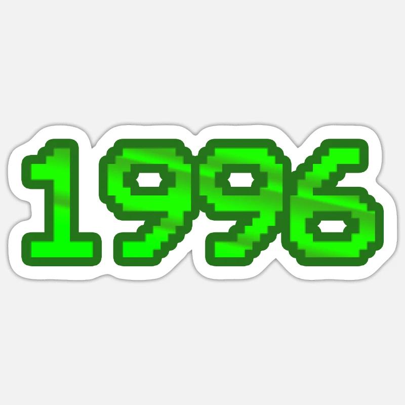 Nerd 1996 - Sticker Größe S (10 x 10 cm) - Mattweiß
