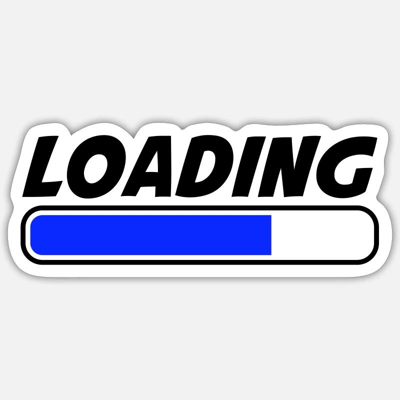 Loading - Sticker Größe S (10 x 10 cm) - Mattweiß