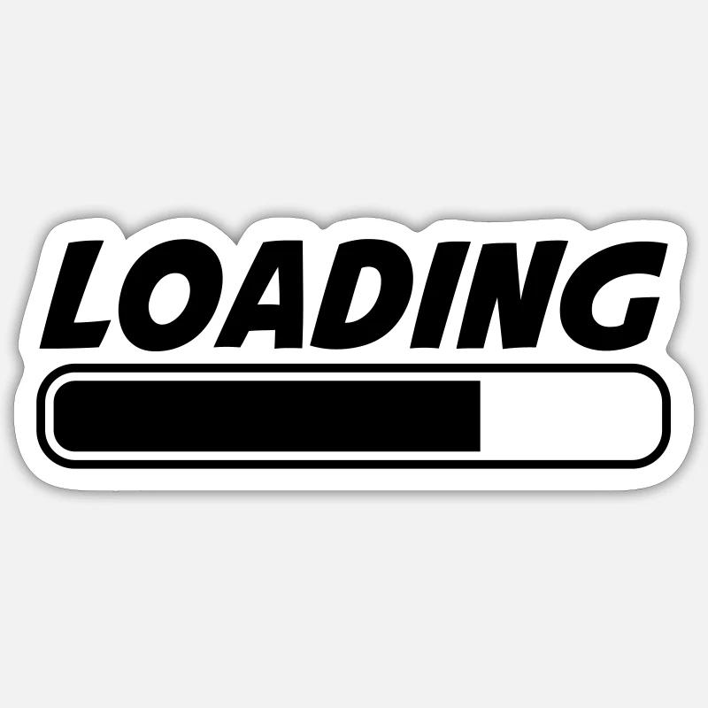Loading - Sticker size S (10 x 10 cm) - white matte