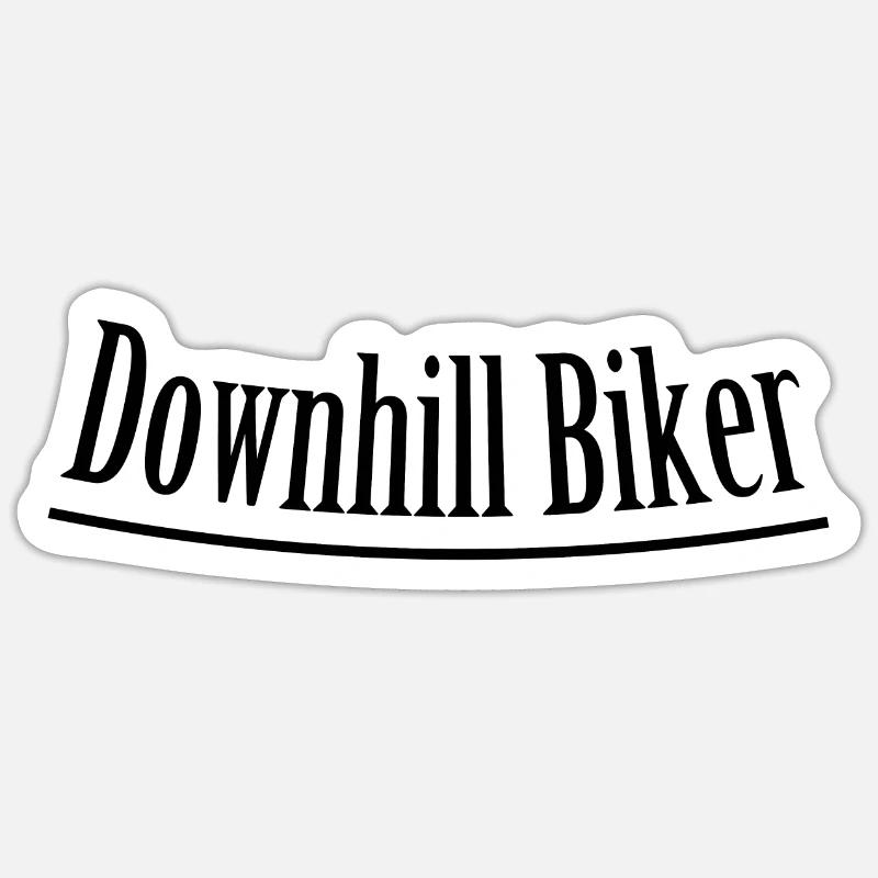 Downhill biker - Sticker size S (10 x 10 cm) - white matte