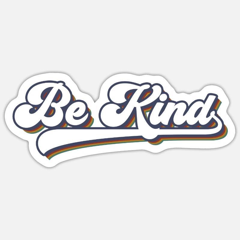 Be Kind LGBT Rainbow - Sticker size S (10 x 10 cm) - white matte