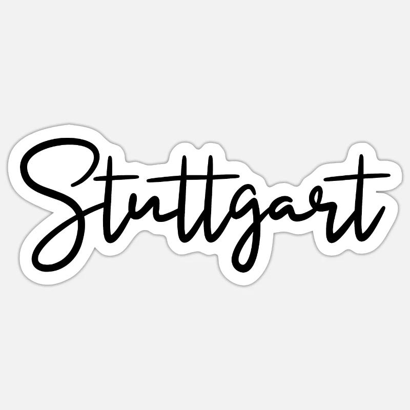 Stuttgart - Sticker Größe S (10 x 10 cm) - Mattweiß