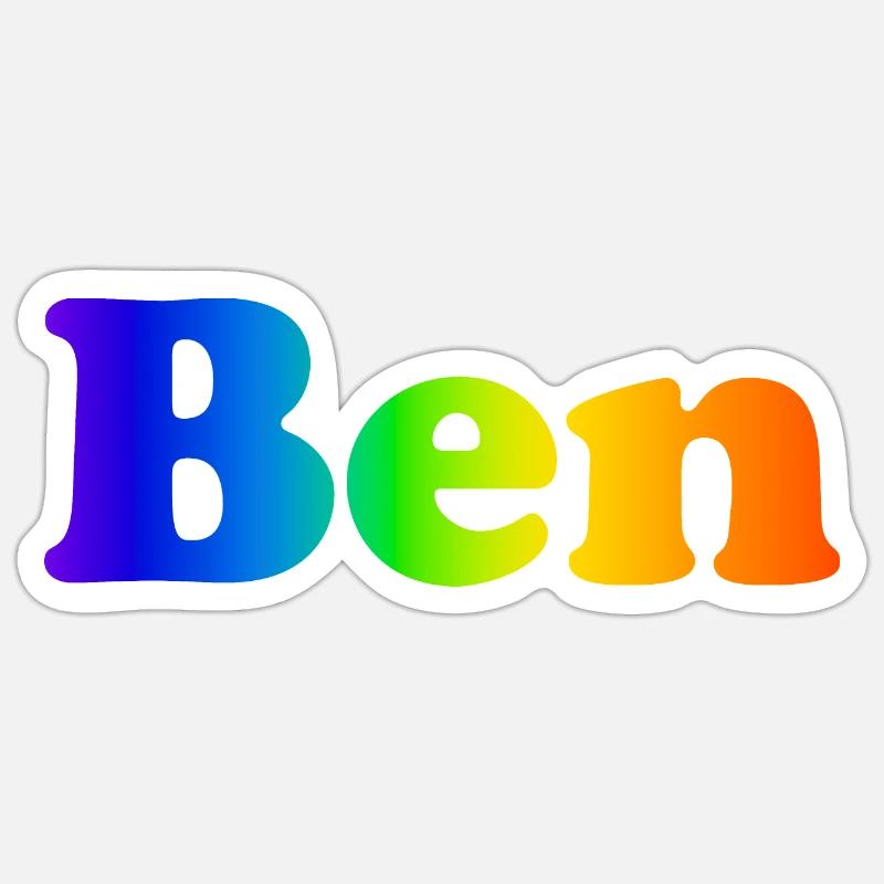 Ben - Sticker size S (10 x 10 cm) - white matte