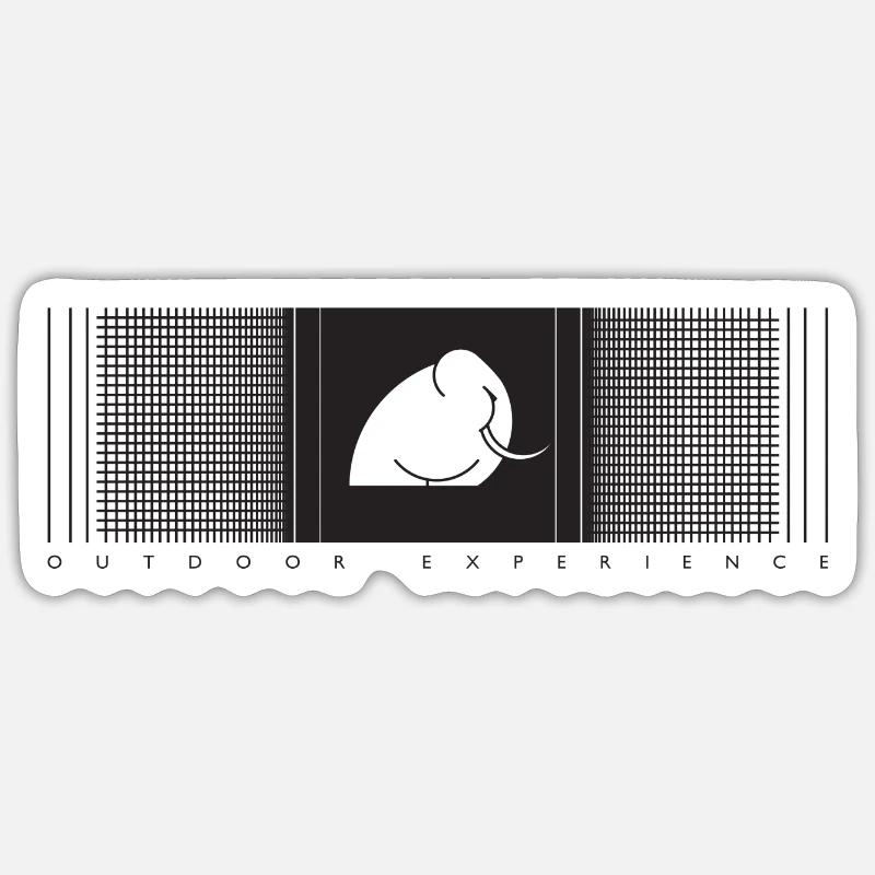 Mamood gradient check pattern Sticker size S (10 x 10 cm)