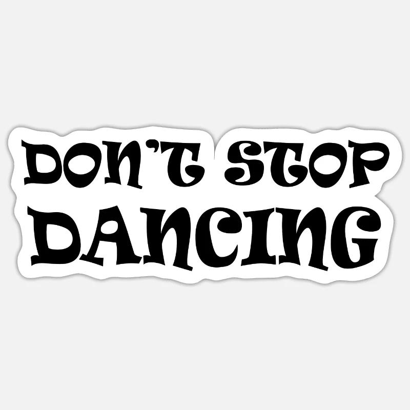 Dancing Dance Music - Sticker size S (10 x 10 cm) - white matte
