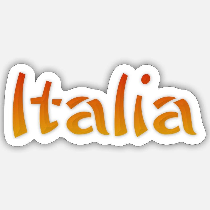 Italia Text - Sticker Größe S (10 x 10 cm) - Mattweiß