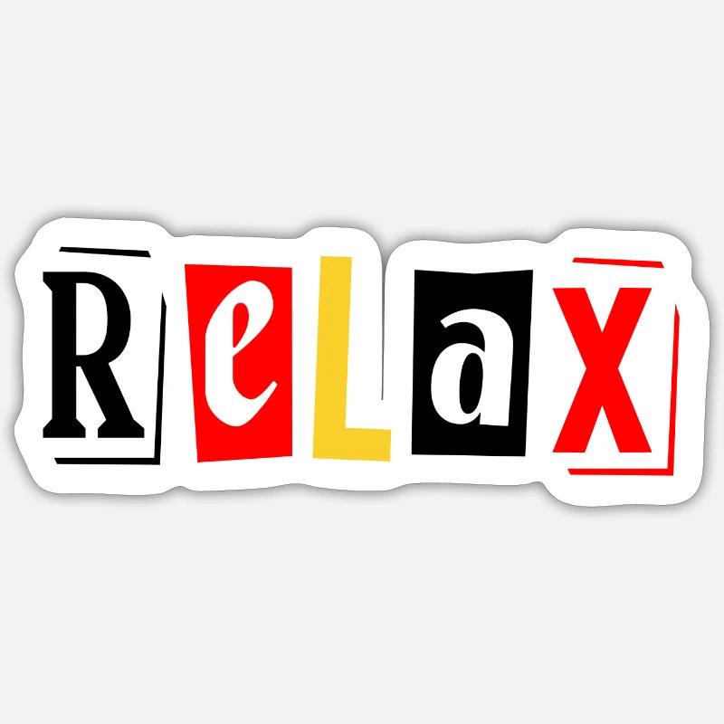 RELAX - Sticker Größe S (10 x 10 cm) - Mattweiß