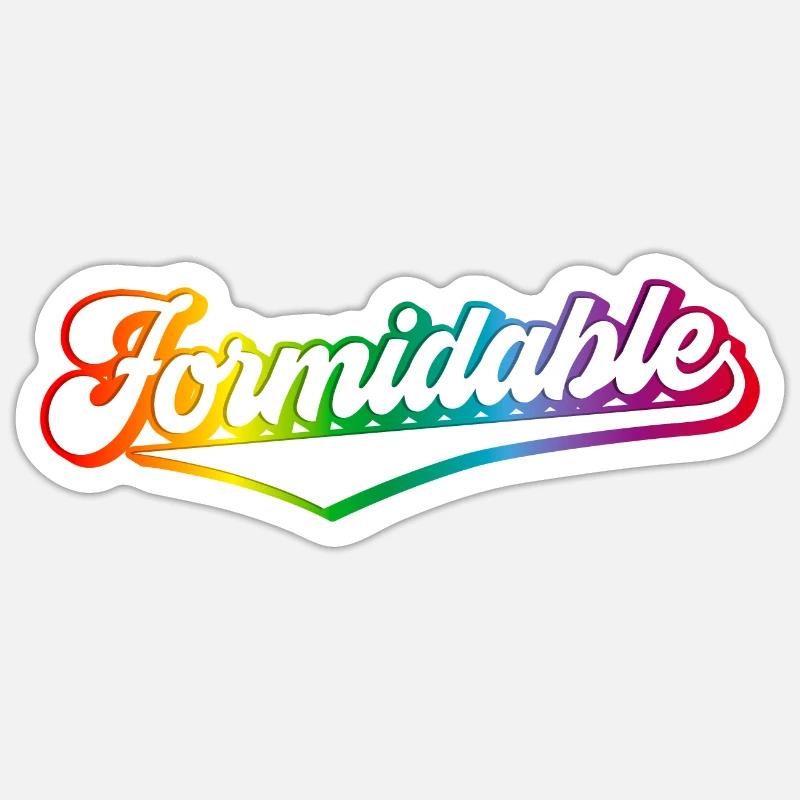Formidable puissance arc-en-ciel - Sticker taille S (10 x 10 cm) - blanc mat
