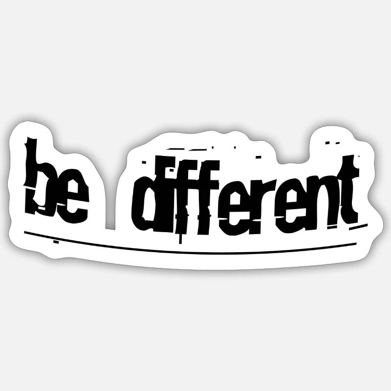Être différent Sticker taille S (10 x 10 cm)