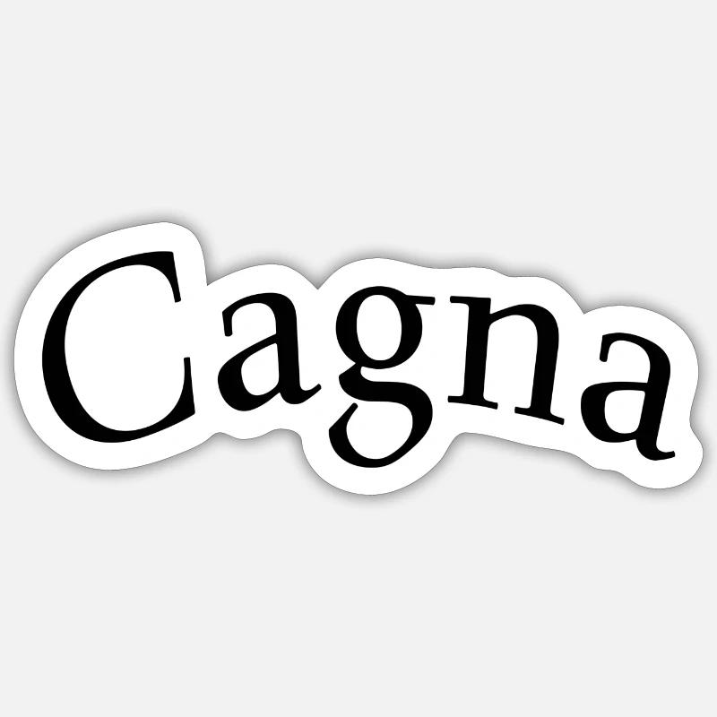 Cagna - Sticker size S (10 x 10 cm) - white matte