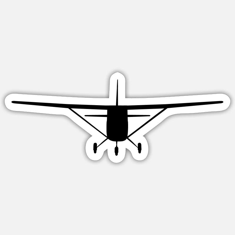 small airplane - Sticker size S (10 x 10 cm) - white matte