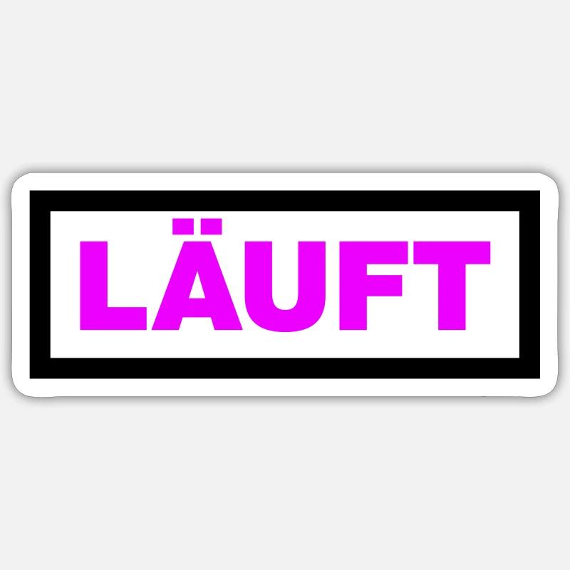 Läuft - Sticker Größe S (10 x 10 cm) - Mattweiß