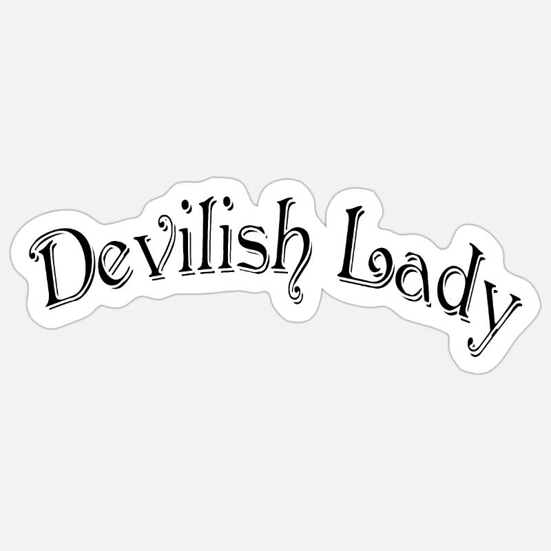 Devilish lady Sticker size S (10 x 10 cm)