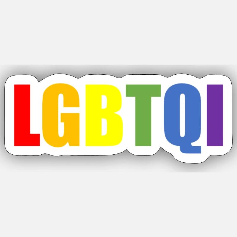 LGBTQI - Sticker Größe S (10 x 10 cm) - Mattweiß