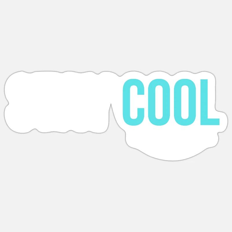 RESTEZ COOL :) - Sticker taille S (10 x 10 cm) - blanc mat